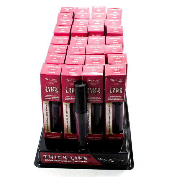Gloss Thick Lips Efeito Volume Max Love - Display com 32 unidades
