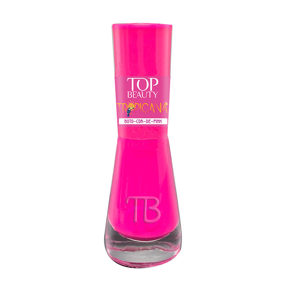  Esmalte Top Beauty Cremoso Premium Coleção Tropicana Boto Cor de Pink 