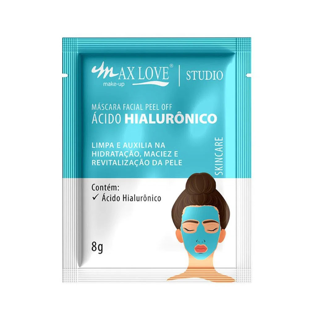 Máscara Facial Peel Off Ácido Hialurônico Sachê Max Love