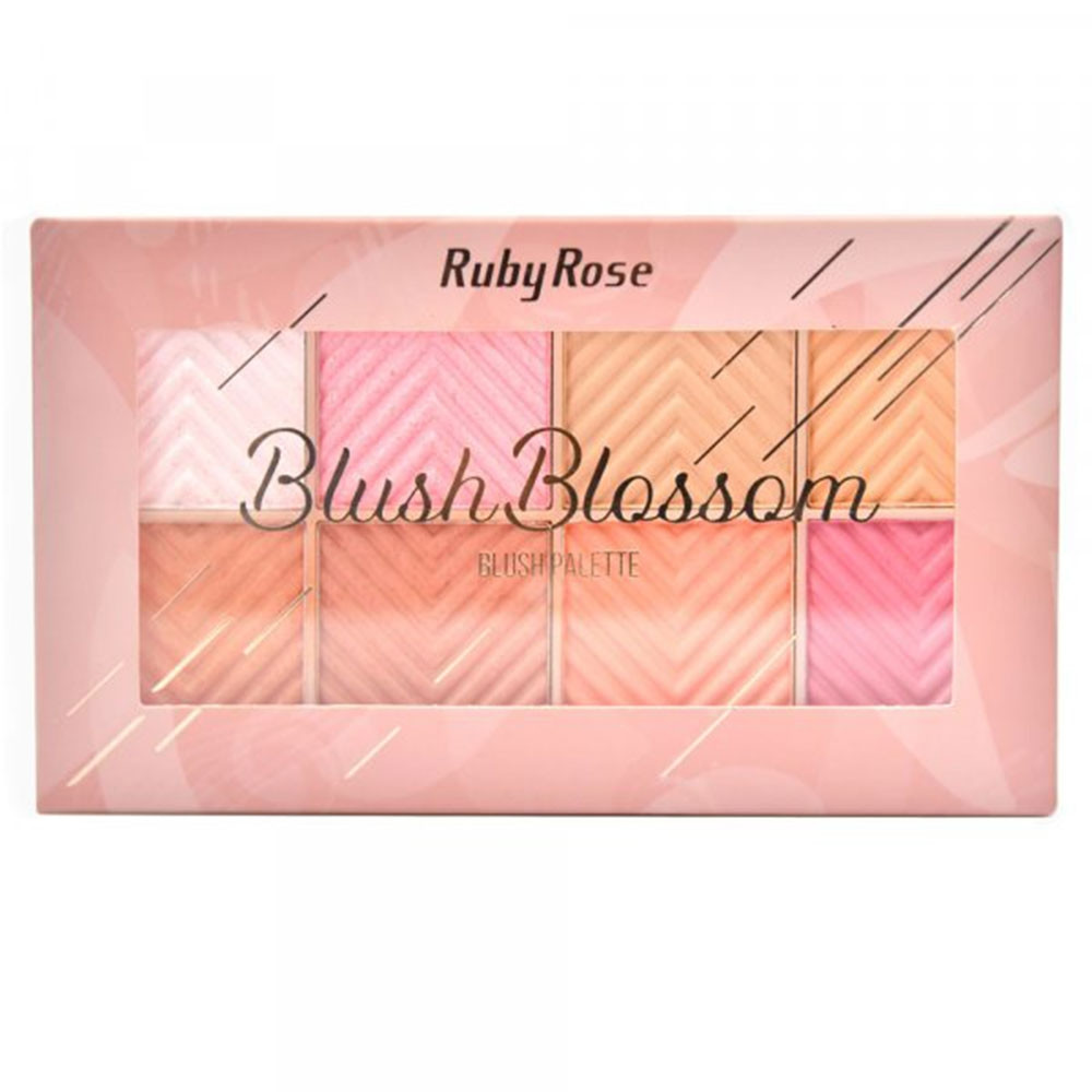Paleta de Blush Blossom 8 Cores Ruby Rose HB6112