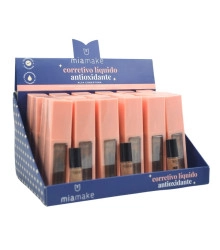 Box 24 Corretivo Líquido á Prova Dágua Antioxidante Chocolate Escuro Mia Make 402