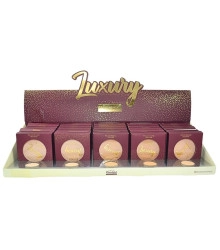 Box 25 Pó Compacto Profissional Luxury Ultra Fino Face Beautiful Cores Claras FB347