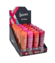 Box 24 Lip Balm Pop Balm com Jojoba e Karité Luisance L3203