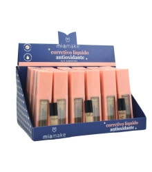 Box 24 Corretivo Líquido á Prova Dágua Antioxidante Bege Médio Mia Make 401