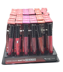 Box 48 Batom Liquido Matte 30h Max Love Cor 600 a 605