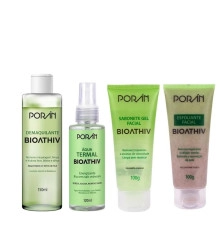 Combo Skin Care Vegano 4 Itens Bioathiv Poran 