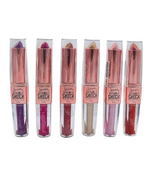 Kit 6 Batom Doubly Shock Líquido e Bastão Luisance L2052