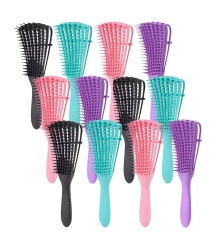Pacote 12 Escova Polvo para Cabelos Cacheados Acrylix