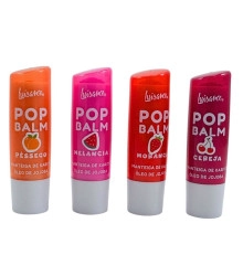 Kit 4 Lip Balm Pop Balm com Jojoba e Karité Luisance L3203