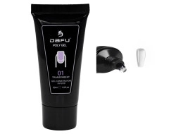 Gel Construtor para Unhas 30ml Poly Gel 01 Transparent Dafu PG0680050601