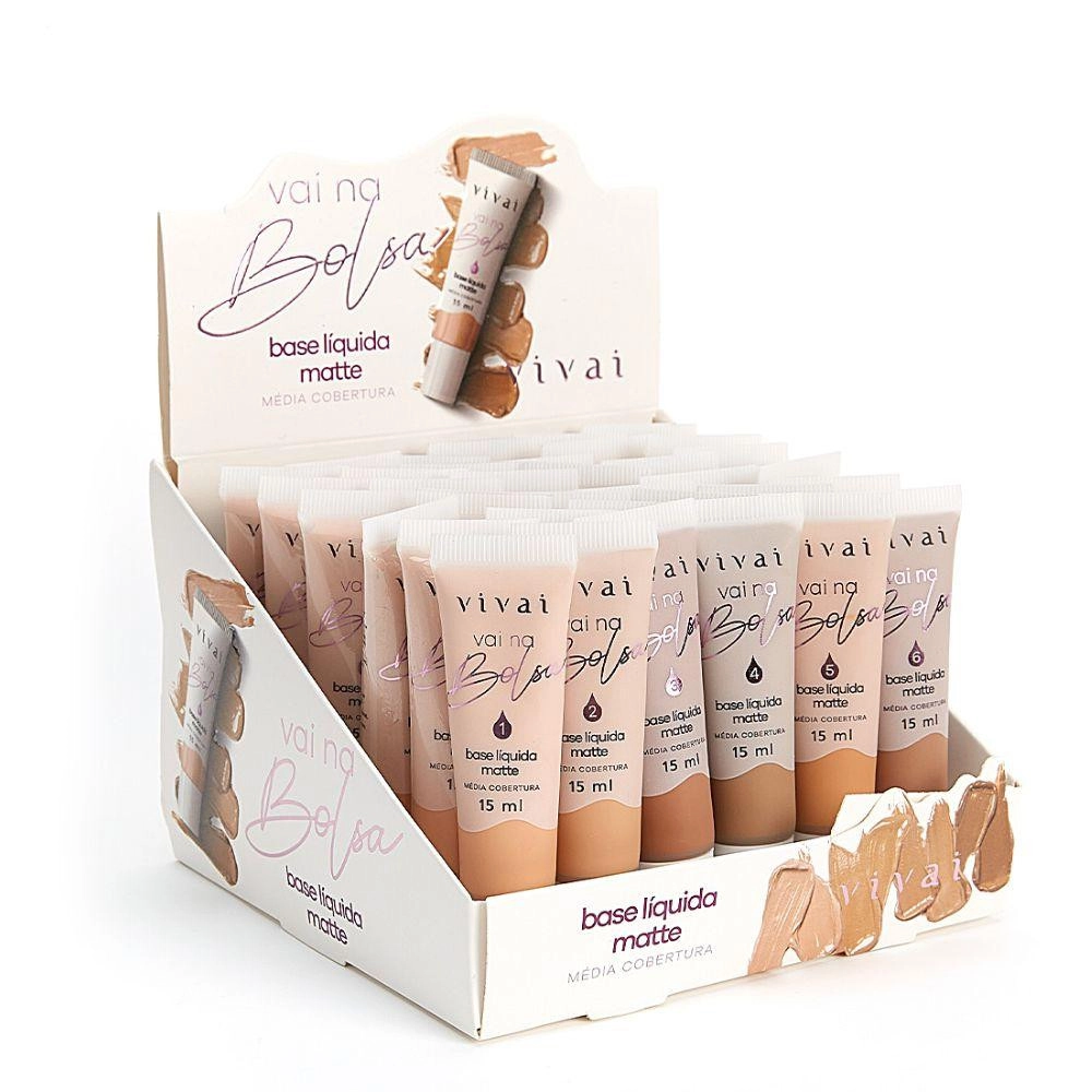 Box 36 Base Liquida Matte Vai na Bolsa Vivai 1028